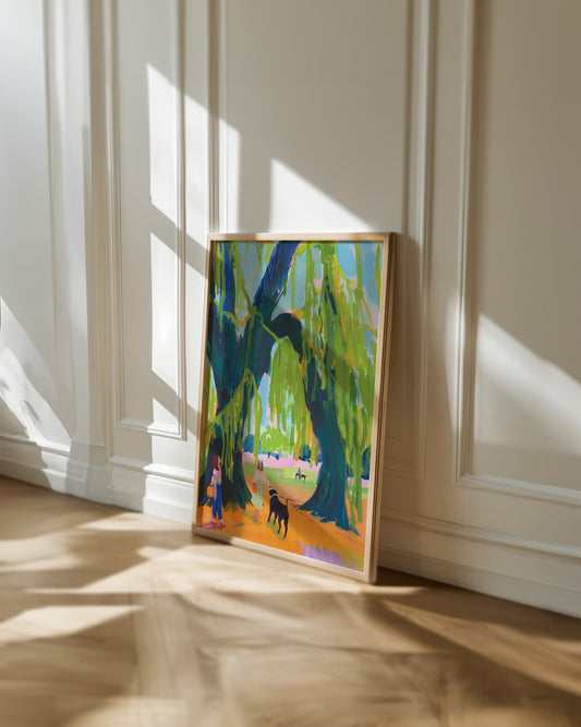 Central Park Art Print: Fauvism Style, Colorful Home Decor